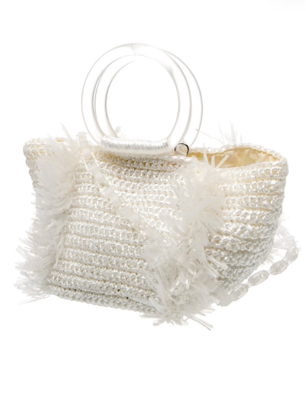 Carolina Santo Domingo white raffia bag
